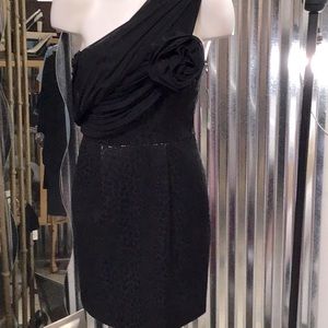 Fab laundry blk with flower 🌸 cocktail dress. New with tags.  Side zip